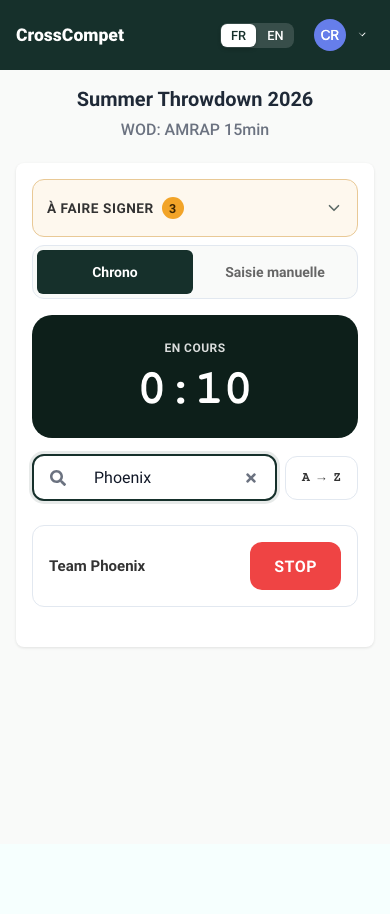 Illustration de la nouveauté — Un chronomètre en direct pour les juges
