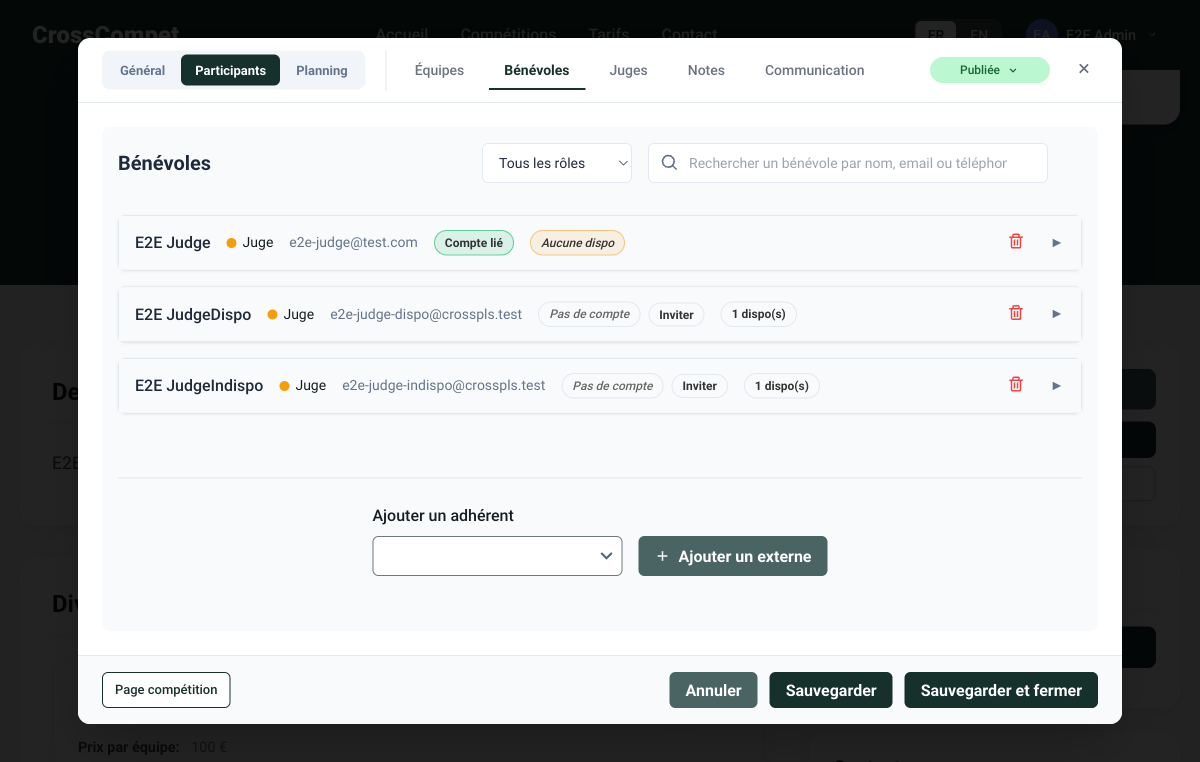 Illustration de la nouveauté — Version 1.1.1 — La notation des scores en direct par vos juges