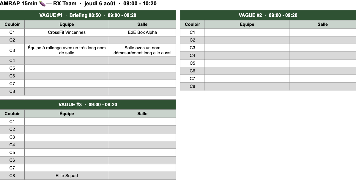 Illustration de la nouveauté — Version 1.7.0 — Équipes et planning s'exportent en Excel